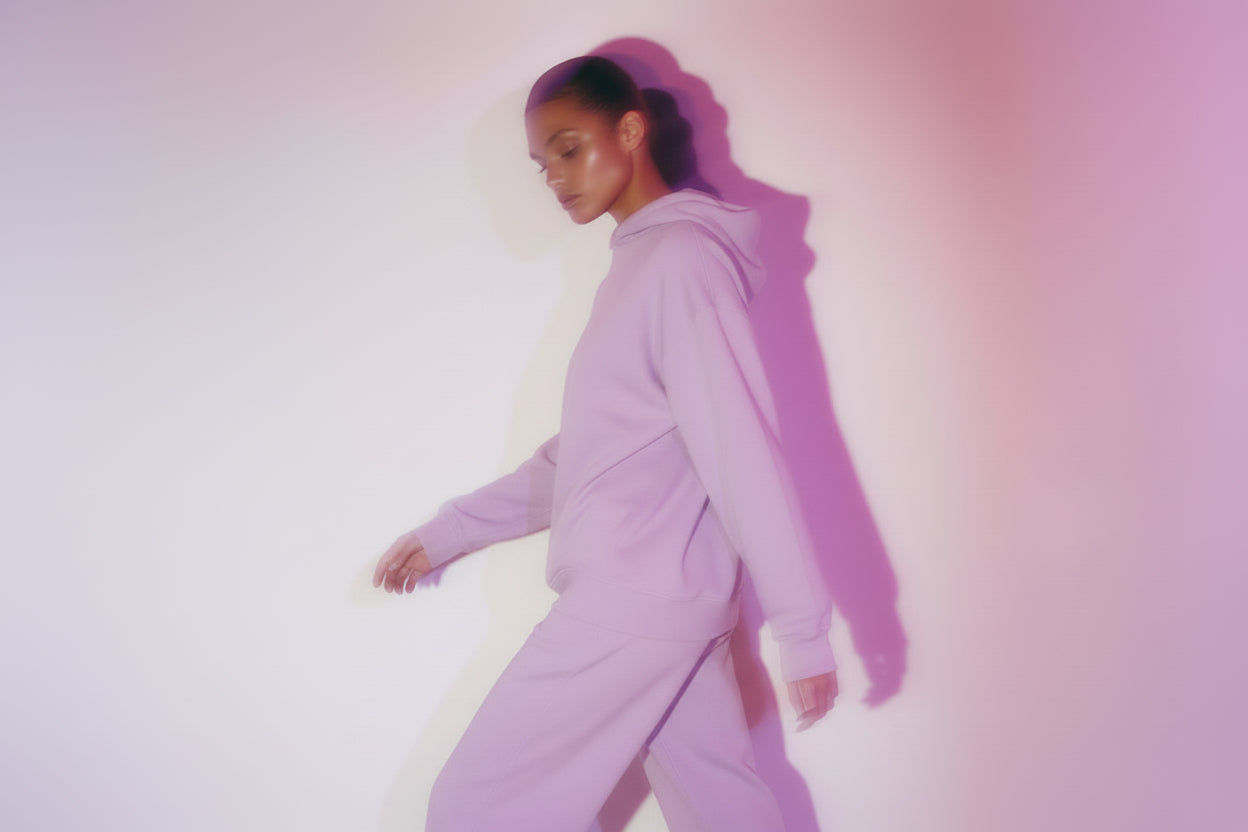 Motivational message 'you can be comfy' on a pink gradient background